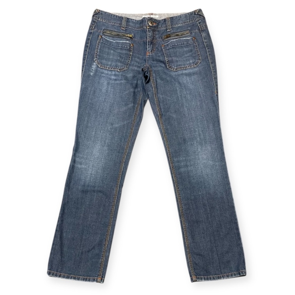 Women's Vintage Y2K Tommy Hilfiger Jeans Front Zippers Distressed Size 8